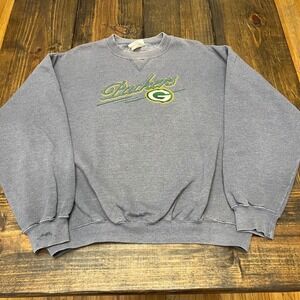Green Bay Packers Crewneck Sweatshirt‎ Vintage NFL Football Apparel Mens XL